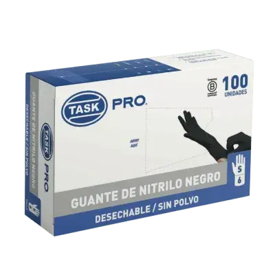 Guante Tipo Examen Nitrilo Negro Sin Polvo