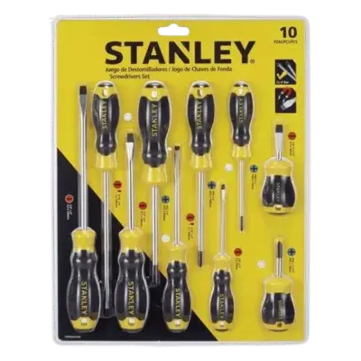 Juego de 10 Destornilladores Basic Stanley