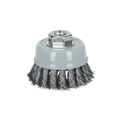 Carda Copa 3" Alambre Trenzado Fino, Multi-Rosca Truper