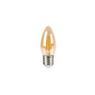 Bombillo Led Filamento E27 Vela Ambar Fullwat